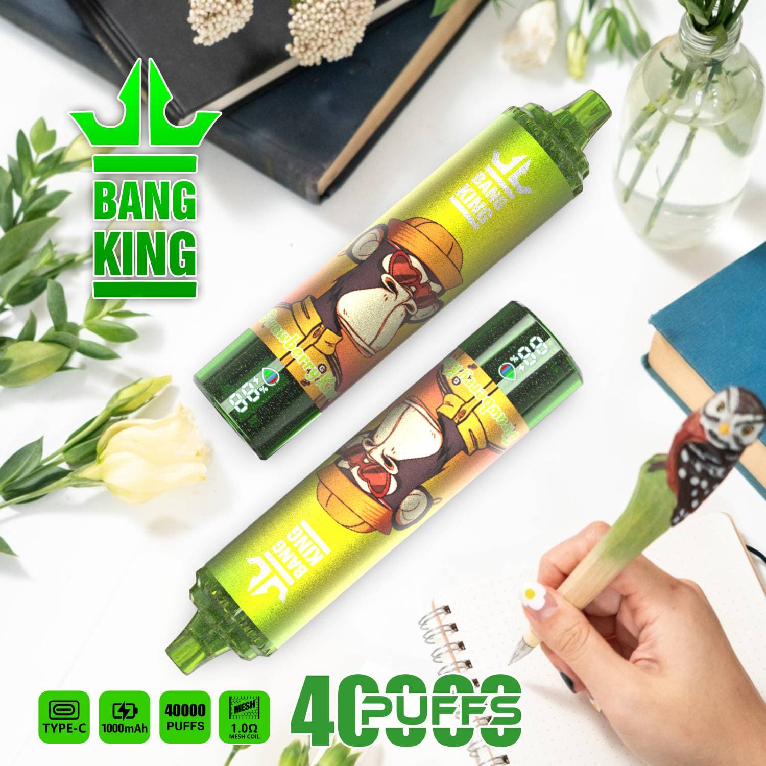 Cigarettes électroniques jetables BANG KING 40K PUFFS grande capacité et multi-saveurs,