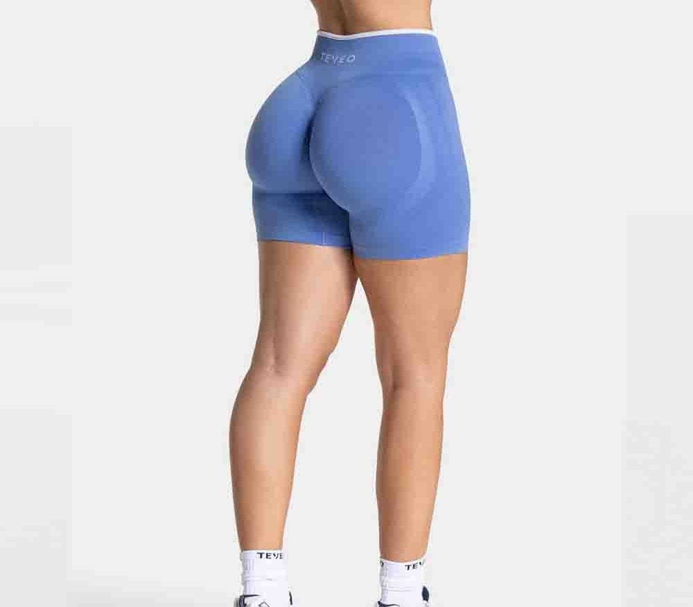 Ensemble débardeur et short de yoga ajusté sans coutures à blocs de couleur - Un article très populaire