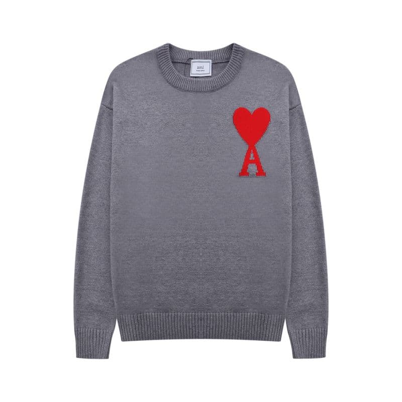 AMI Nouveau pull jacquard à col rond