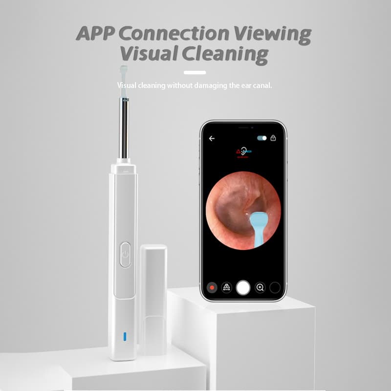 Wireless WiFi Spoon Glasses HD Waterproof Earwax Removal Ear Canal Visible Endoscope