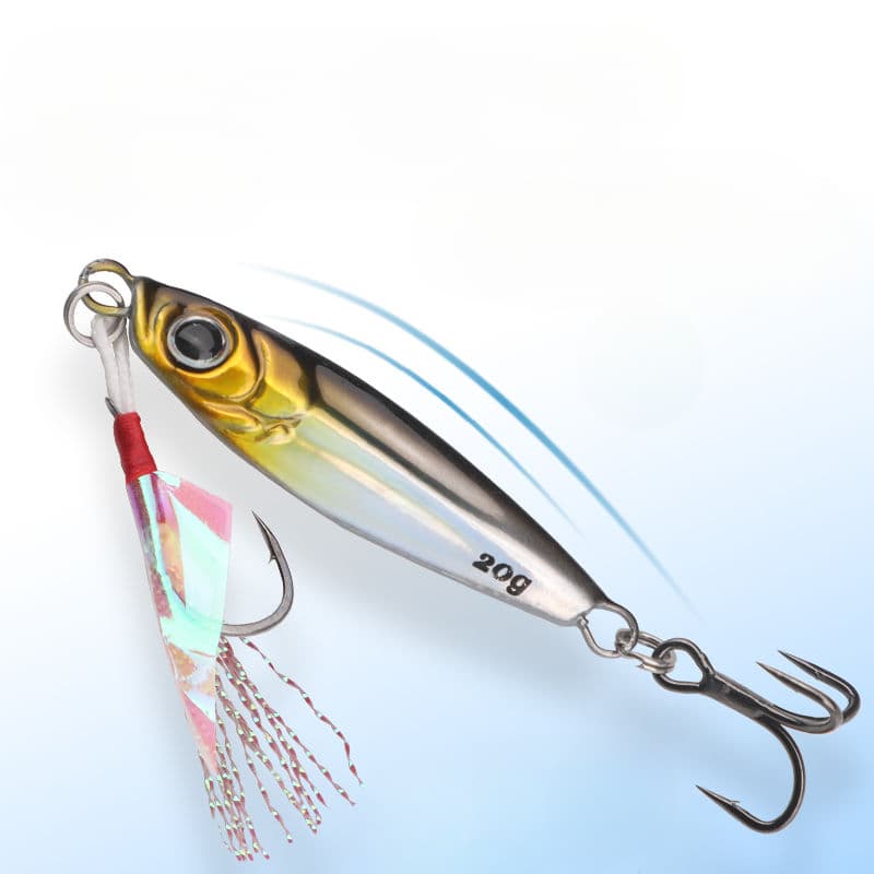 Electroplated Iron Plate Lure Long Casting Floating Fish Skin Bait Freshwater Saltwater Fishing Snakehead Bass