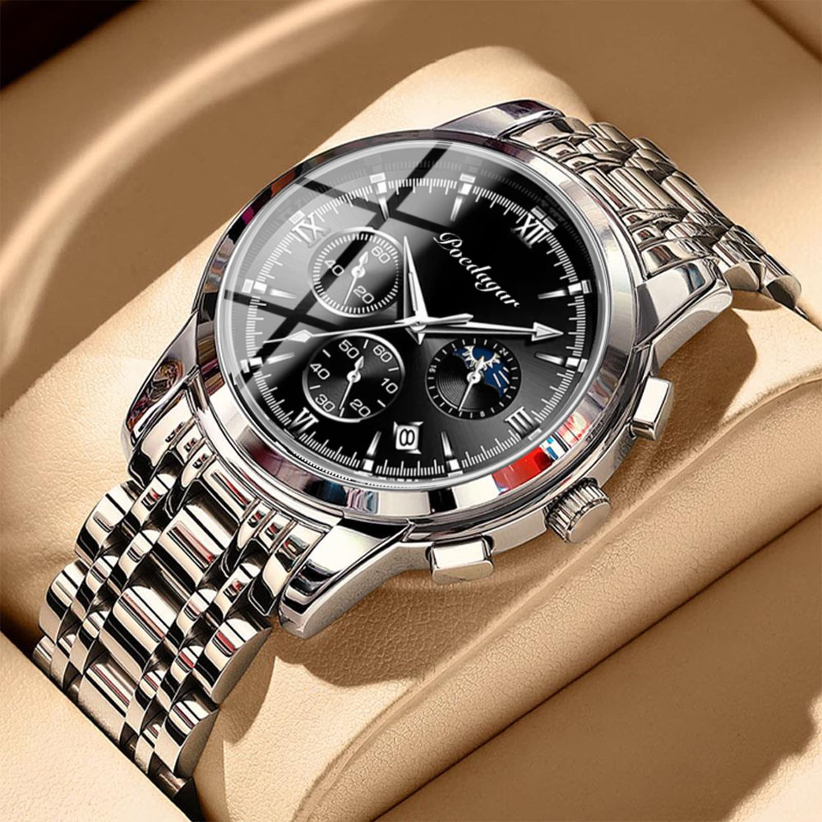 2023 New Hot Selling Multifunctional Men's Watch Night Glow Waterproof Quartz Watch Men's Fashion Business Atmosphere Men's Watch