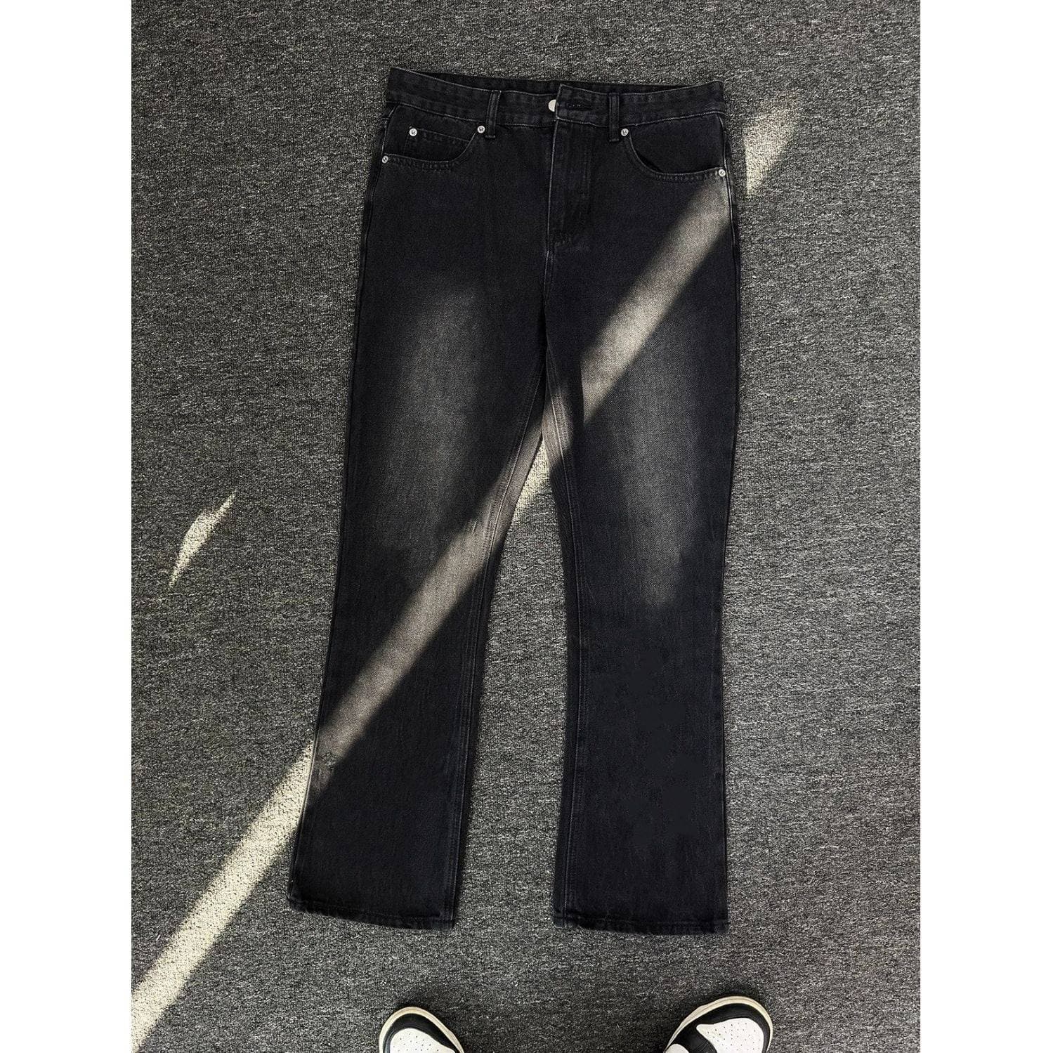 ​Men's Skinny Hip-Hop Jeans With Faux Rips & Leopard Print Patches – Stretch Slim Fit Washed Denim For Streetwear​