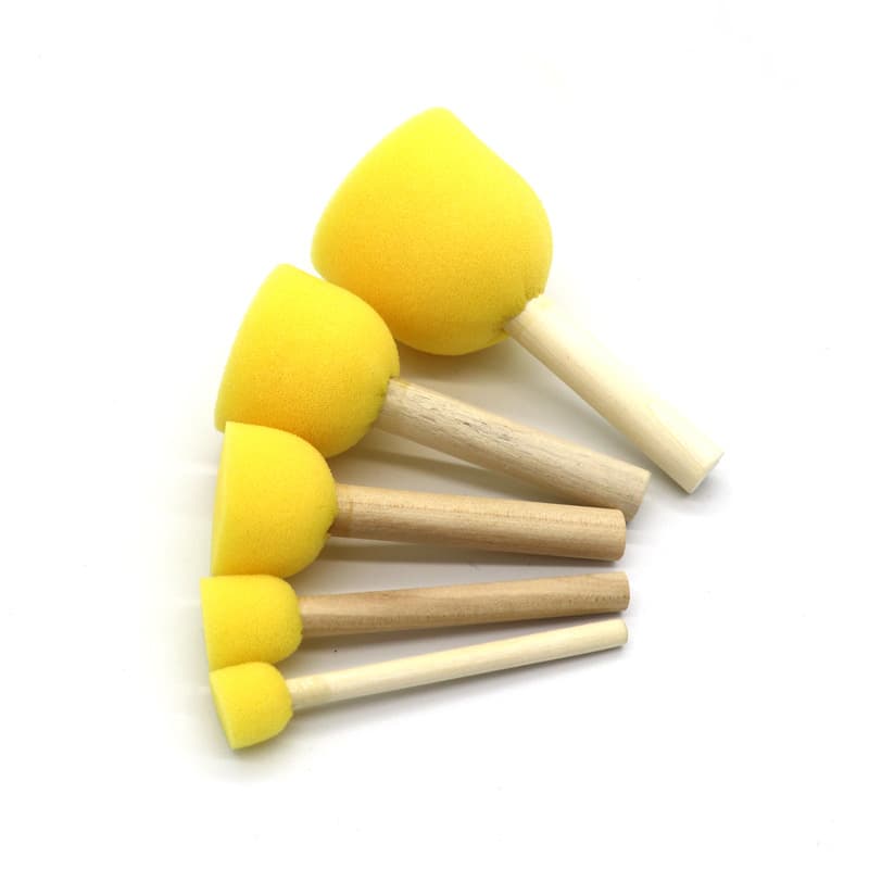 Children's art materials sponge painting brush graffiti painting round mushroom head seal kindergarten rubbing sponge stick