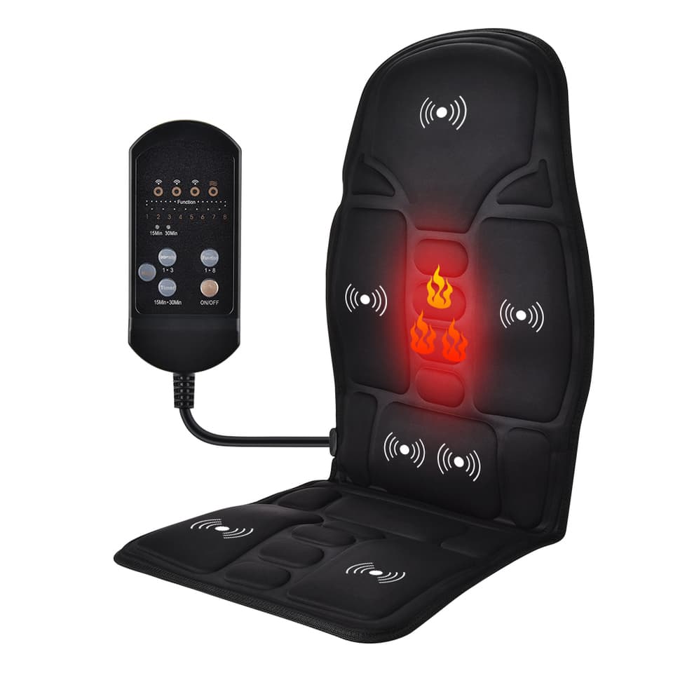 Massager Chair Pad Electric Heating Vibrating Cervical Neck Back Body Cushion Massag For Car Home Lumbar Mattress