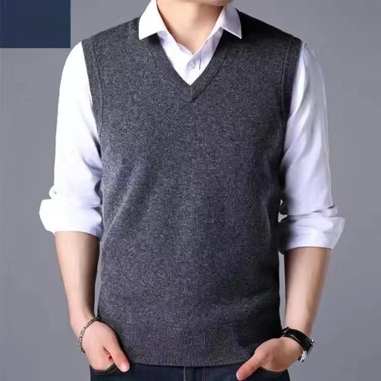Men's Clothing A Generation Of Middle-aged And Elderly Men's Knitted Waistcoat Spring And Autumn Men's Coat Dad Waistcoat Four Seasons Can Wear Vest