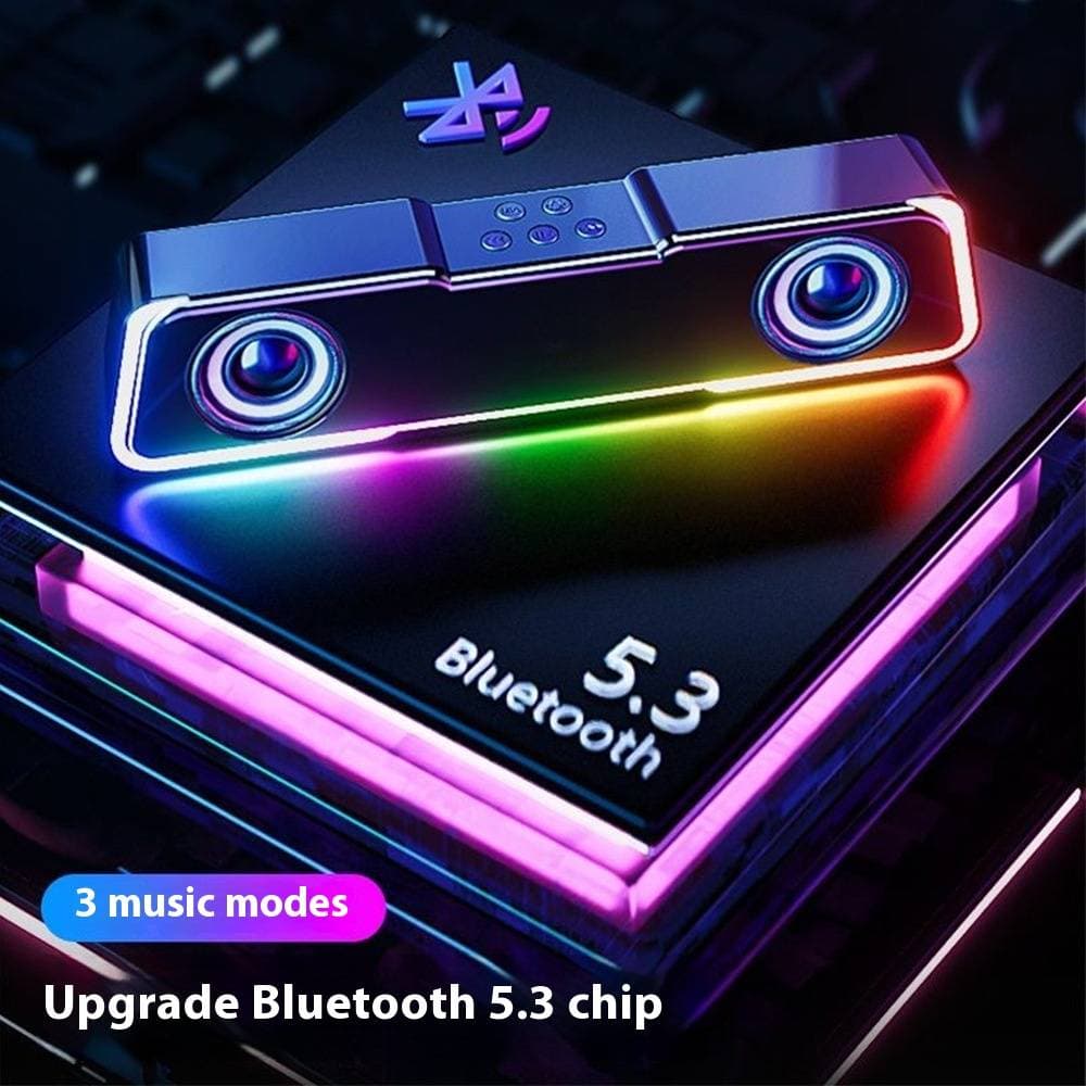 Portable Bluetooth Speaker With LED Lights - Dual Mode (USB/Wireless), Compact Design For PC, Laptop & Home Use, Rich Bass & Clear Sound​