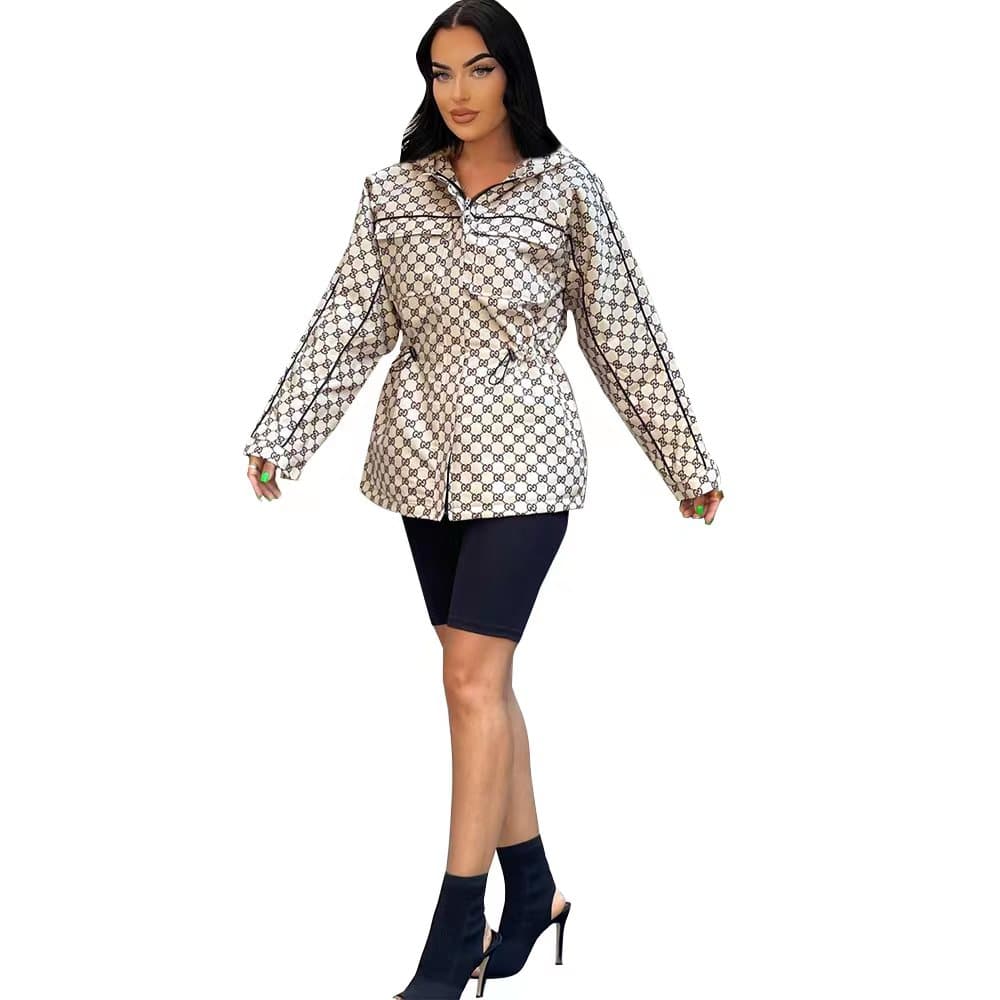 Veste de tempérament Simple à capuche pour femmes, vêtements de travail Double couche, haut