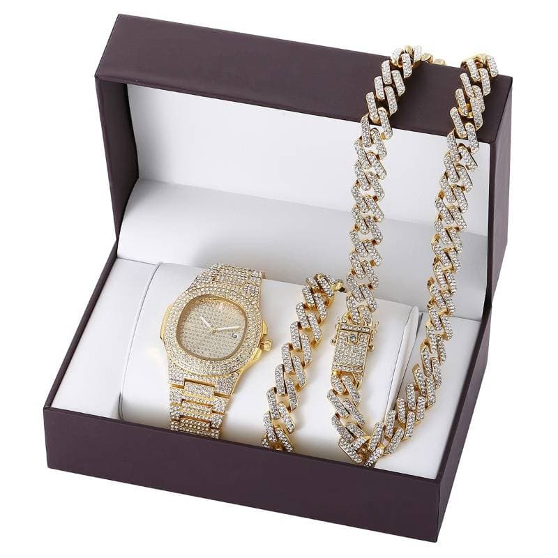 Gift box Fashion Party Business steel strap multi-function dial women's quartz watch