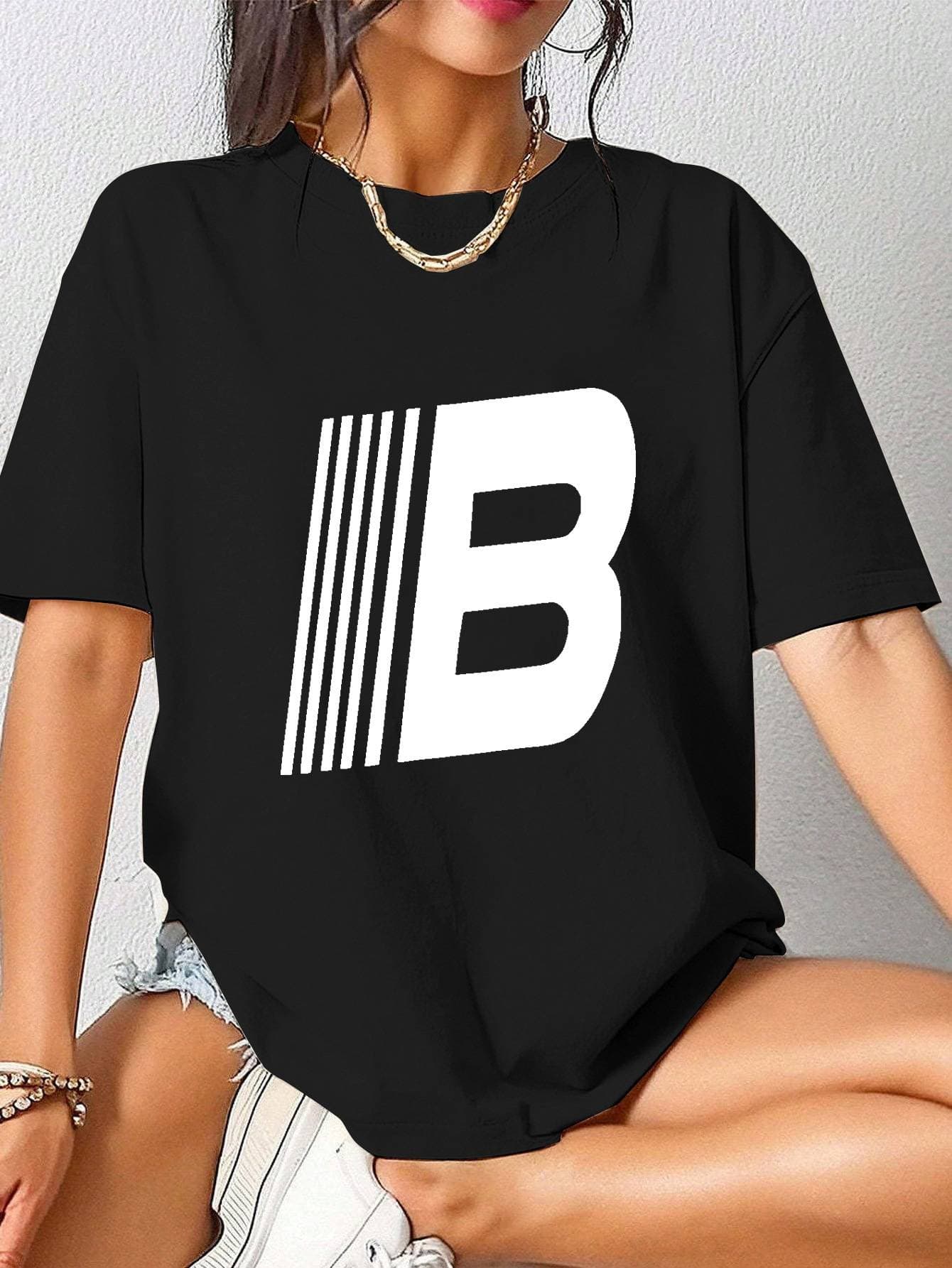 Printed T-shirts, Short-sleeved Round Neck Casual Tops, Spring And Summer Women's Clothing