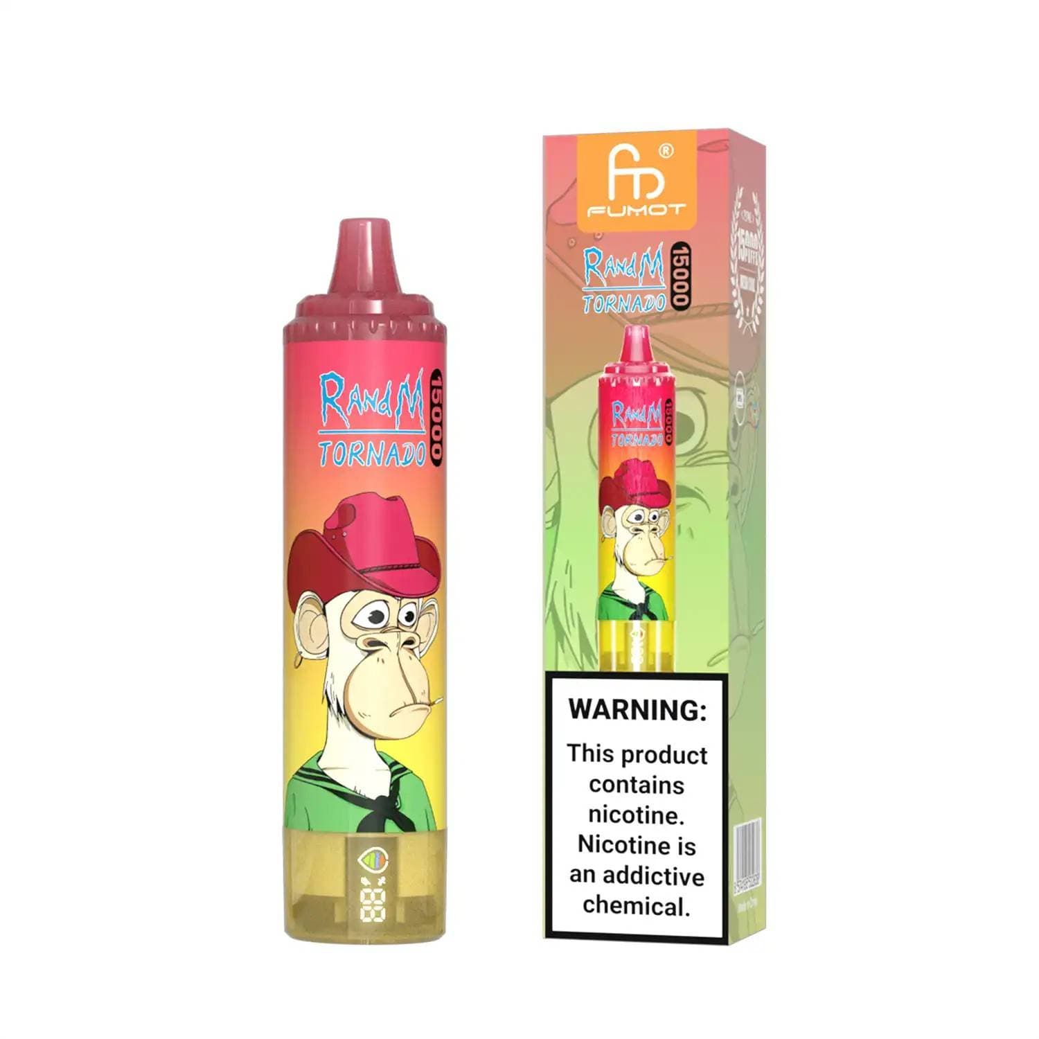 Cigarette électronique jetable 15 000 bouffées avec e-liquide 20 ml, RandM Tornado 15 000 bouffées, cigarette électronique rechargeable pour u