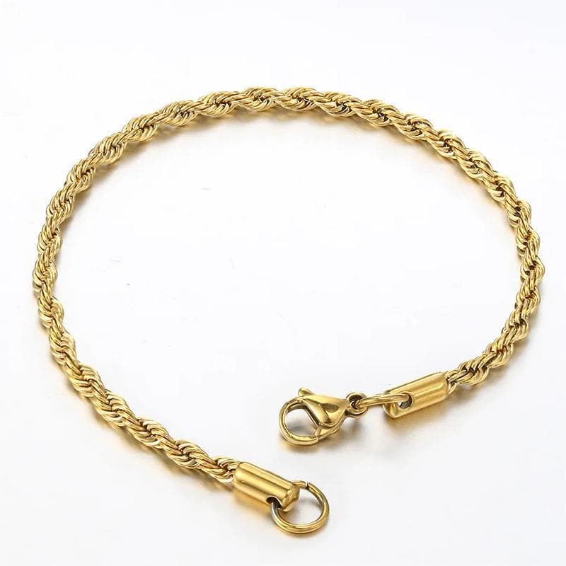 Titanium Steel Cuban Chain Bracelet For Men & Women Hypoallergenic Twisted Hip Hop Jewelry