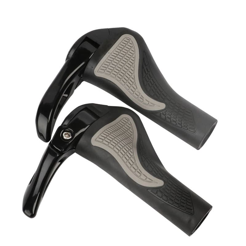 Mountain bike ergonomic assistant handle, sheep horn handle cover, aluminum alloy grip (A horn)