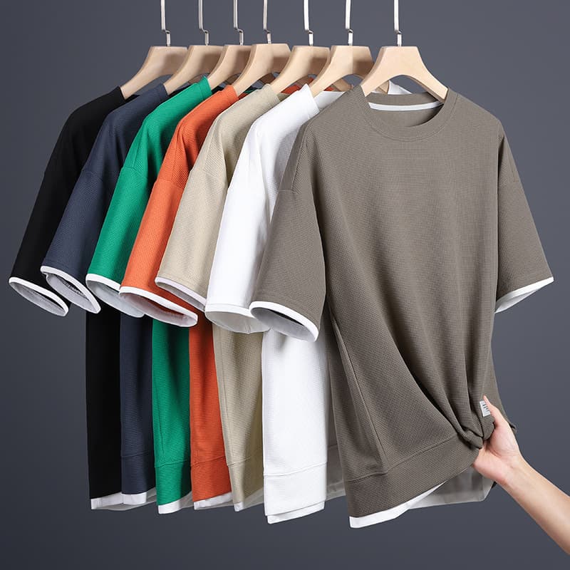Men's Clothing Tail Orders Cut Label Tail Goods Clearance Men's Fashion Short Sleeved T Shirt Men's Export Original Men's Summer Fashion Brand T Shirt