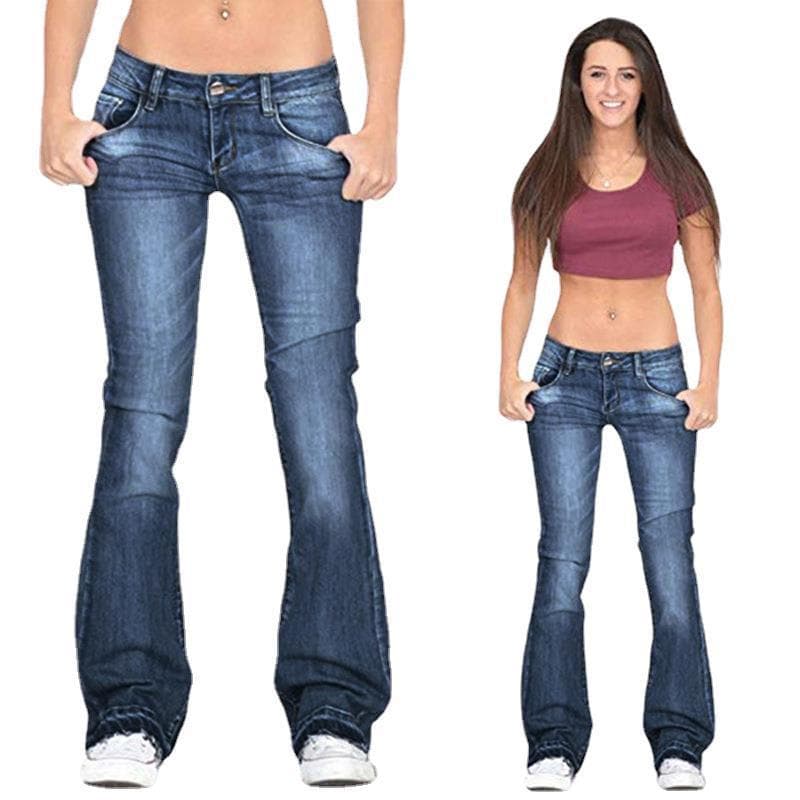 Women's Clothing Women's Jeans Tight Elastic Tassel Flared Pants Trousers Jeans Women's Trendy And Versatile