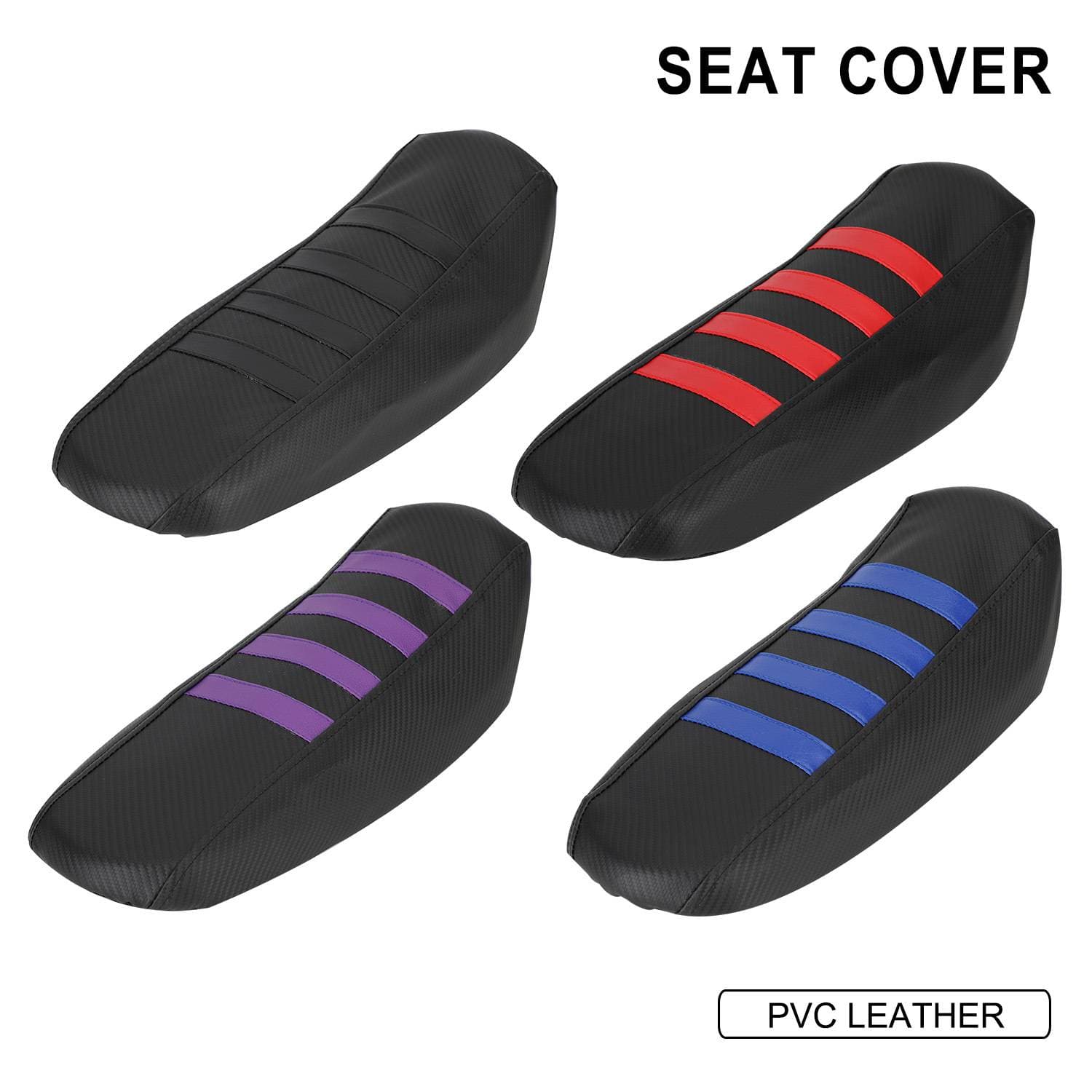 Motorcycle Seat Cover - Extra Wide & Thick Padding For X160/X260 Bikes - Non-Slip & Waterproof (Red/Blue/Black/Purple)​