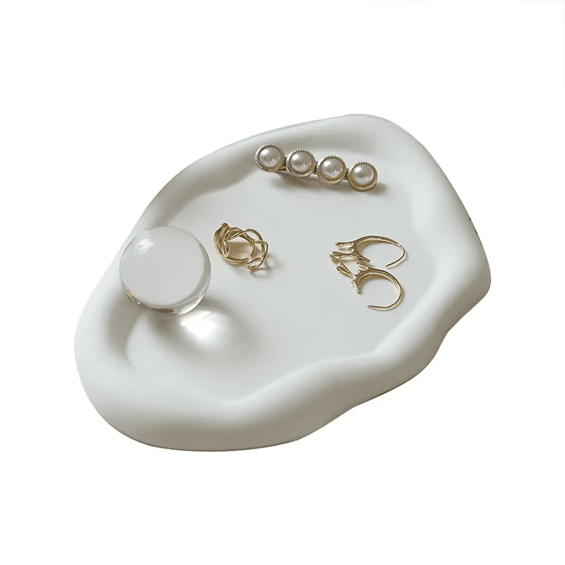 Gypsum Jewelry Display Tray Jewelry Holder Organizer Storage Irregular Disk Plate Ring Bracelet Necklace Jewelry Decoration