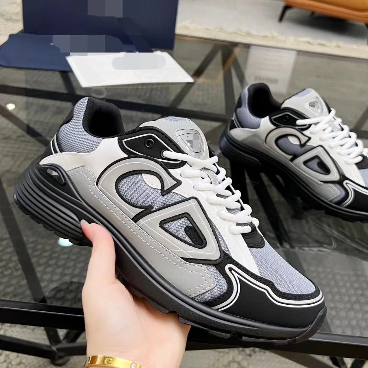 Chaussures de course légères et confortables pour couple, en maille respirante et décontractée, style CD B30