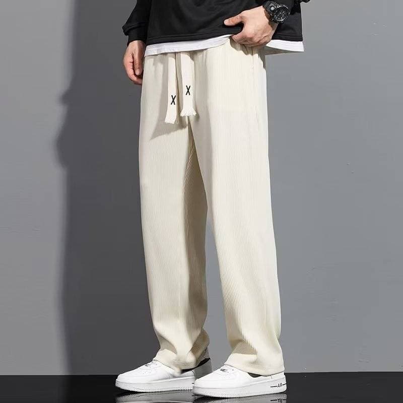 Men's Clothing Casual Pants Sports Pants Loose fitting Solid Color Pants Fashionable Brand Youth Popular Trendy Men's Pants Lazy Art