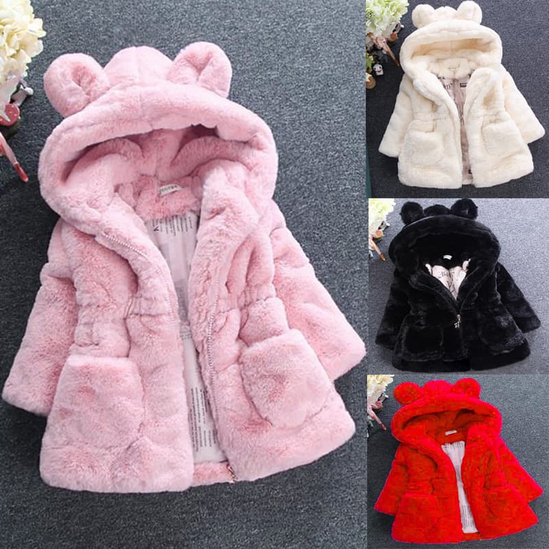 kid's clothing Baby girls autumn and winter casual warm fur clothes imitation rabbit hair coat