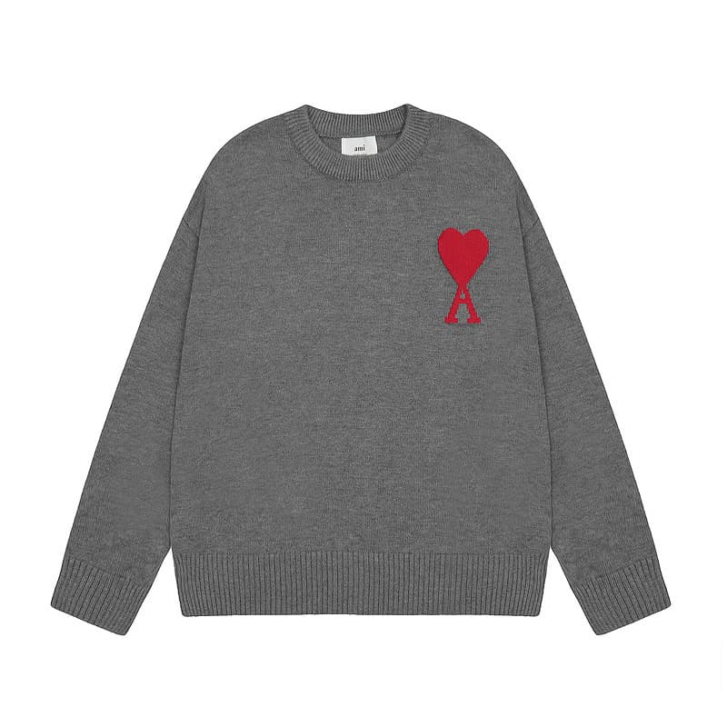 Pull chaud unisexe pour jeunes, motif cœur pêche, pull tendance à col montant.