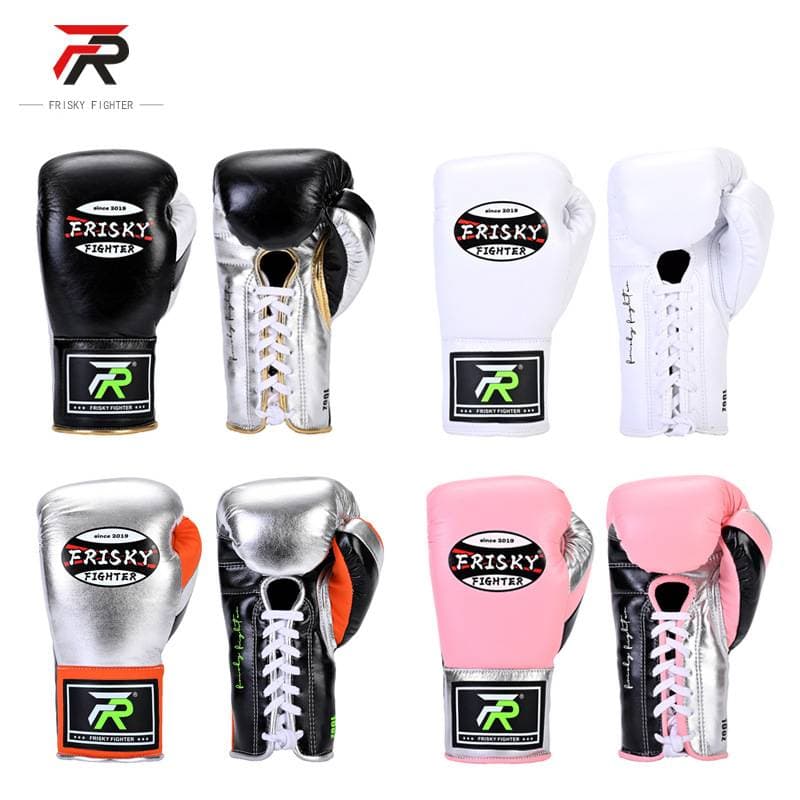 Professional Laced Boxing Gloves Ultra-Leather For Sandbag Training Adult Martial Arts Muay Thai Fight Sports Equipment