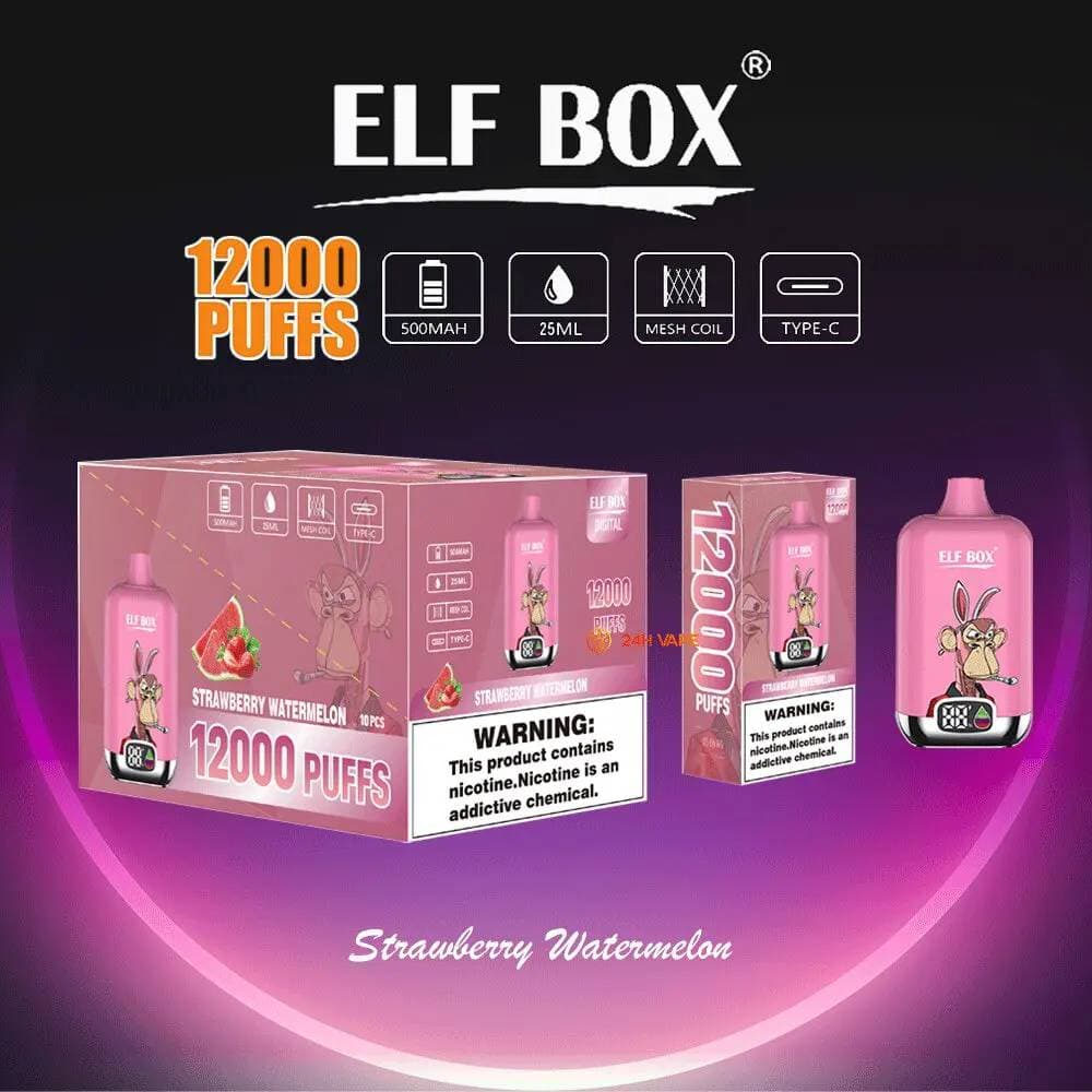 ELF BOX 12000 Vape électronique jetable Digital Puff 12k (1 pièce) avec affichage numérique