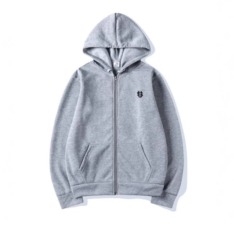 Men's High-Neck Zip Hoodie - 96% Polyester Blend Oversized Streetwear (Black/White/Gray/Pink/Red/Navy, S-XXXL)