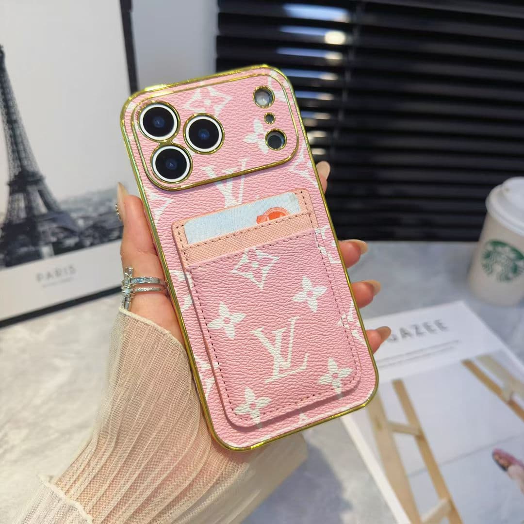 Étui tendance avec porte-cartes et bandoulière pour iPhone 12, 13 Pro, 14, 15, 16 et 17 Pro Max