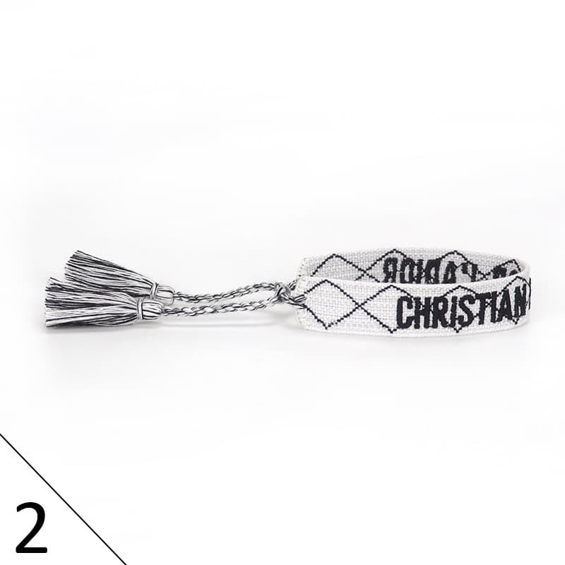Bracelet unisexe tendance avec lettres tressées