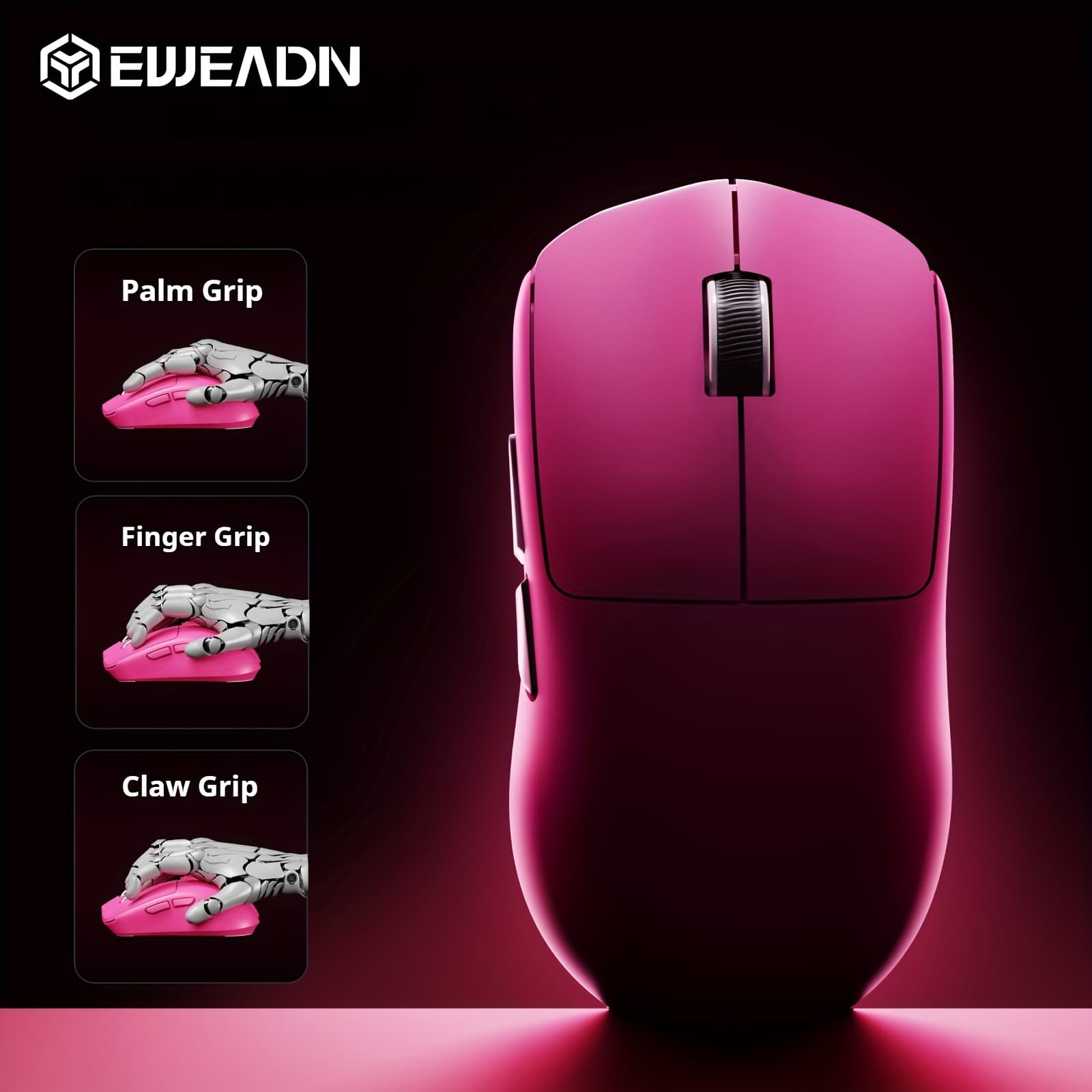 EWEADN Wireless Gaming Mouse, Ergonomic Shell Design With Rechargeable Battery, High-Precision Optical Sensor & Lag-Free Performance