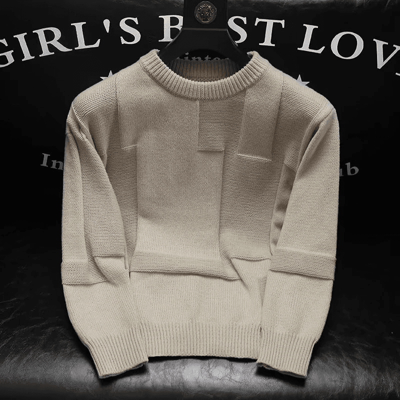 Men's Cosy Minimalist Knitted Sweatshirt
