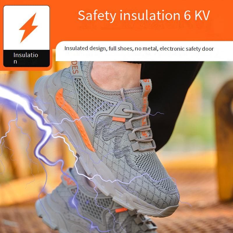 Men’s Shoes Summer Breathable Steel Toe Anti Smash Anti Puncture Deodorant Insulation Non Slip Electrician Lightweight Safety Work Women's Shoes