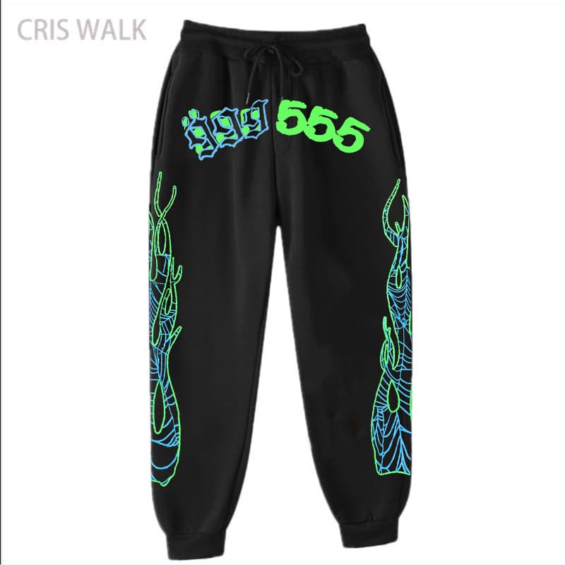Sweat à capuche et pantalon de survêtement imprimé automne/hiver de la série Spider 555