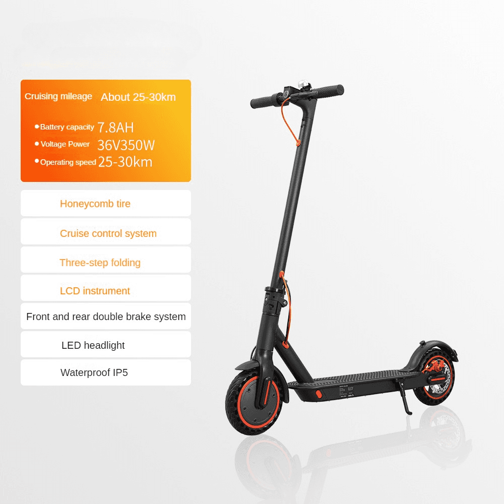 HS-04 36V 7.8Ah Electric Scooter 8.5" Tires Up To 19 Miles Range 350W Motor 16 MPH Portable Folding Commuting Electric Scooter For Adults