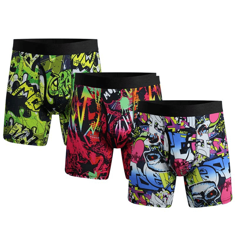 Men's Boxer Briefs With Side Opening - Extra Long Leg Cotton Underwear In EU/US Sizes Breathable & Comfortable Daily Underwear For Men​