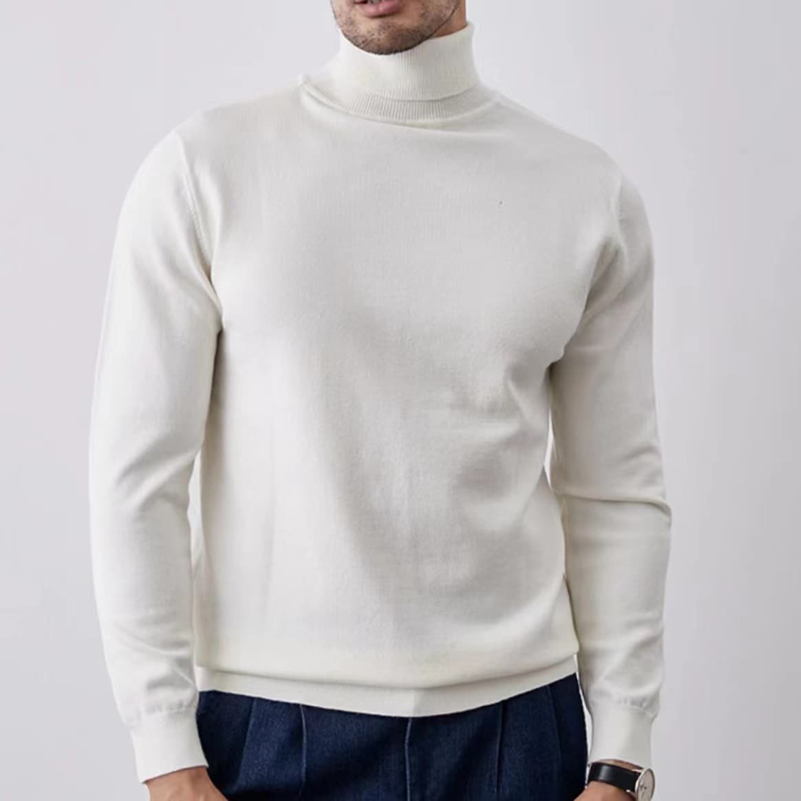 Unbeatable Quality Interior Autumn And Winter Velvet High Neck Long Sleeved T-shirt Men's Pullover Warm Base Shirt Top Body
