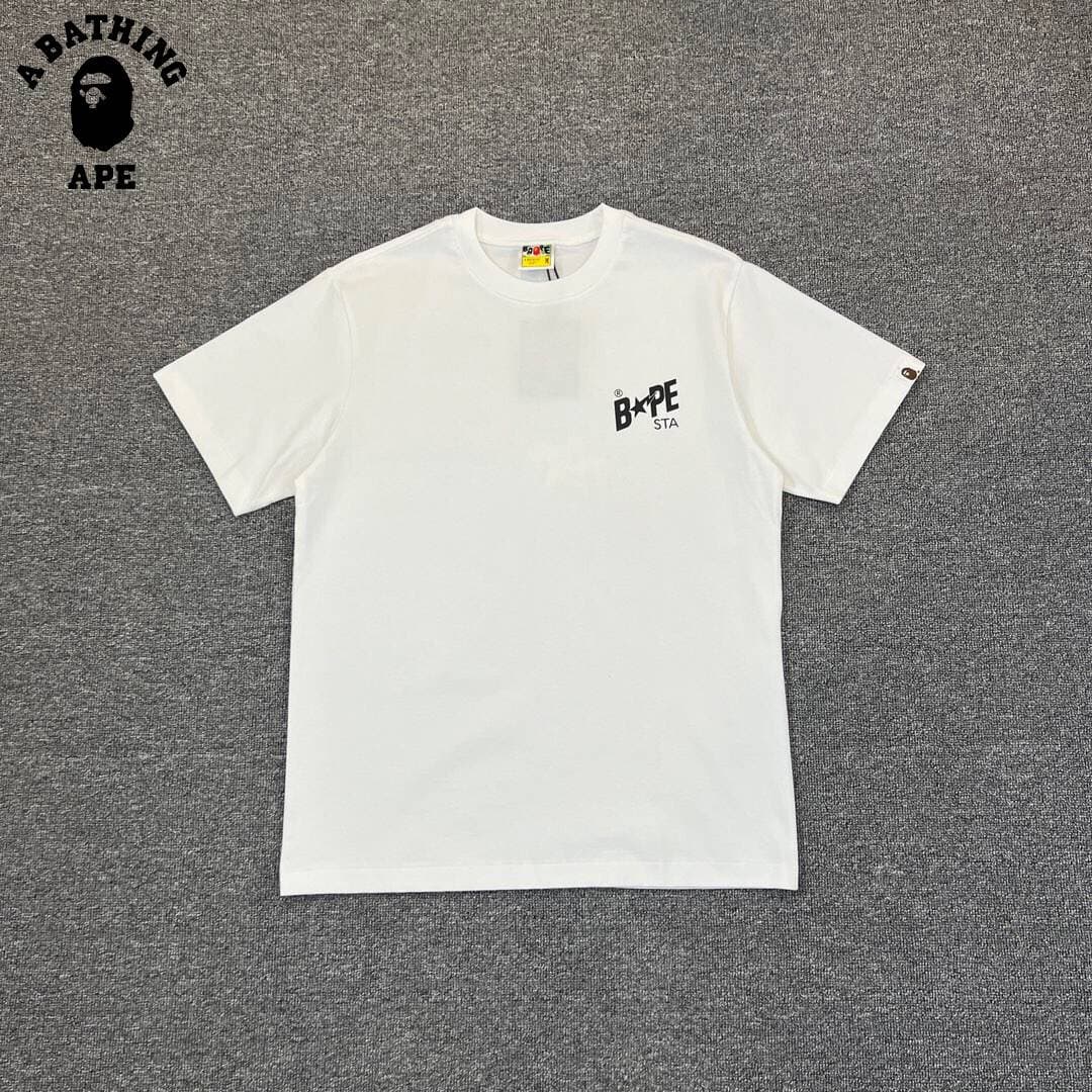 A BATHING APE BAPE-BAPE STA ILLUSTATION Shoes Letter Printed Short Sleeve T-shirt Made Of Pure Cotton Fabric