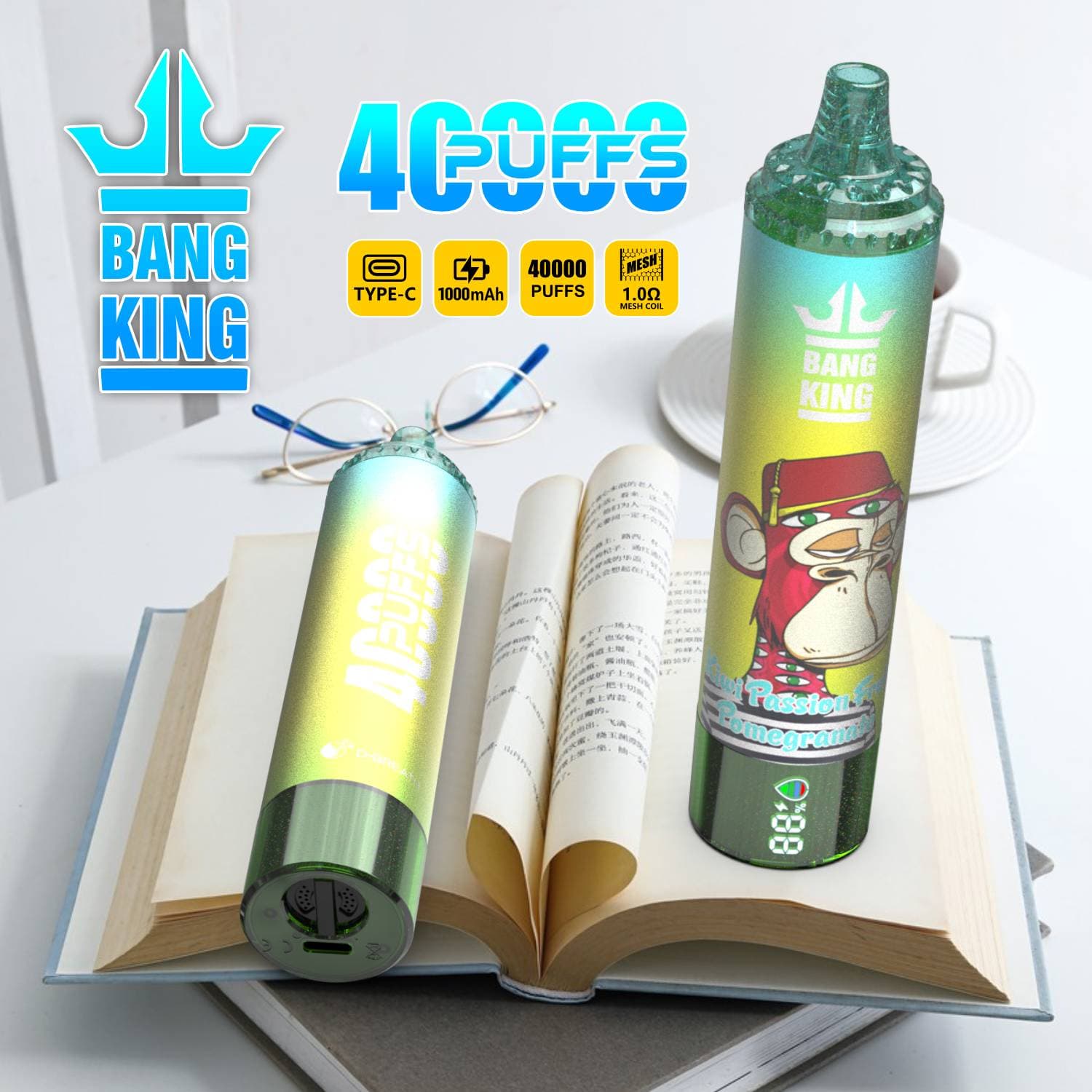 Cigarettes électroniques jetables BANG KING 40K PUFFS grande capacité et multi-saveurs,