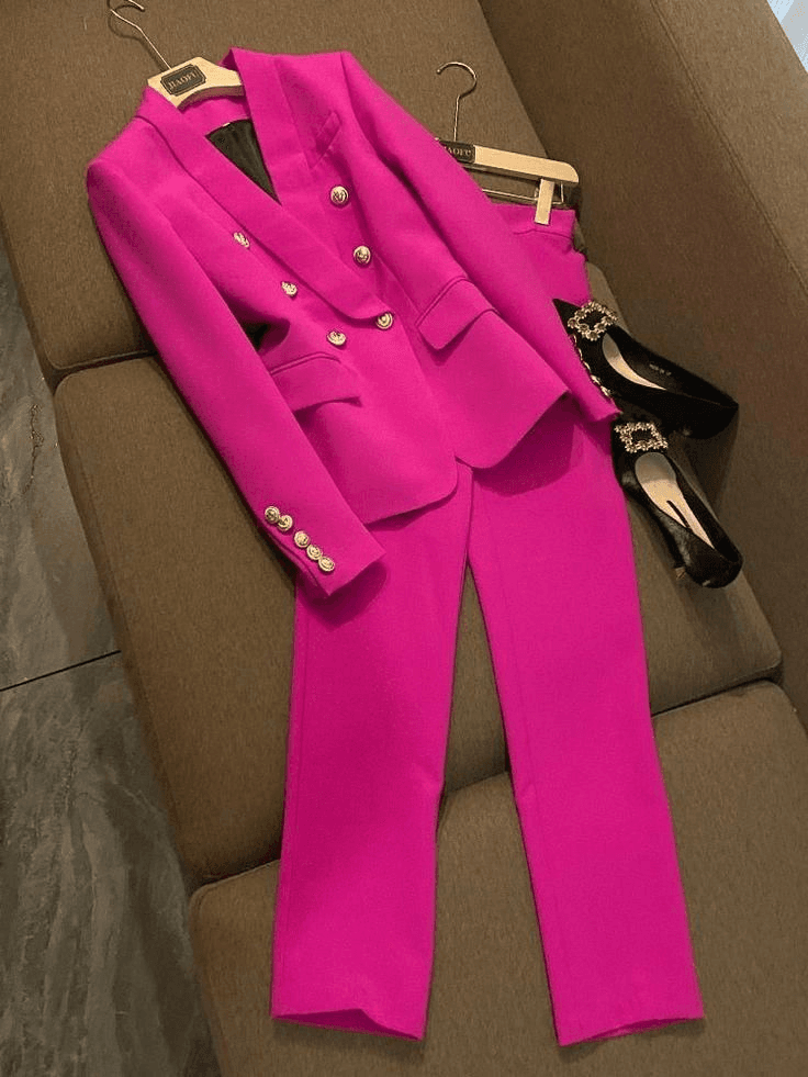 Women's Clothing Spring Red Suit Jacket Women's New Professional Temperament Commuter Small Fashion Suit Set