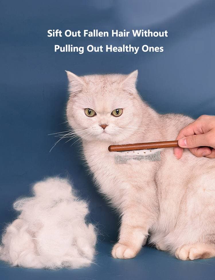 Pet Comb, Removes Loose and Dead Hair, Prevents Tangling, Cleans Fur, Eliminates Fleas and Other Dirt