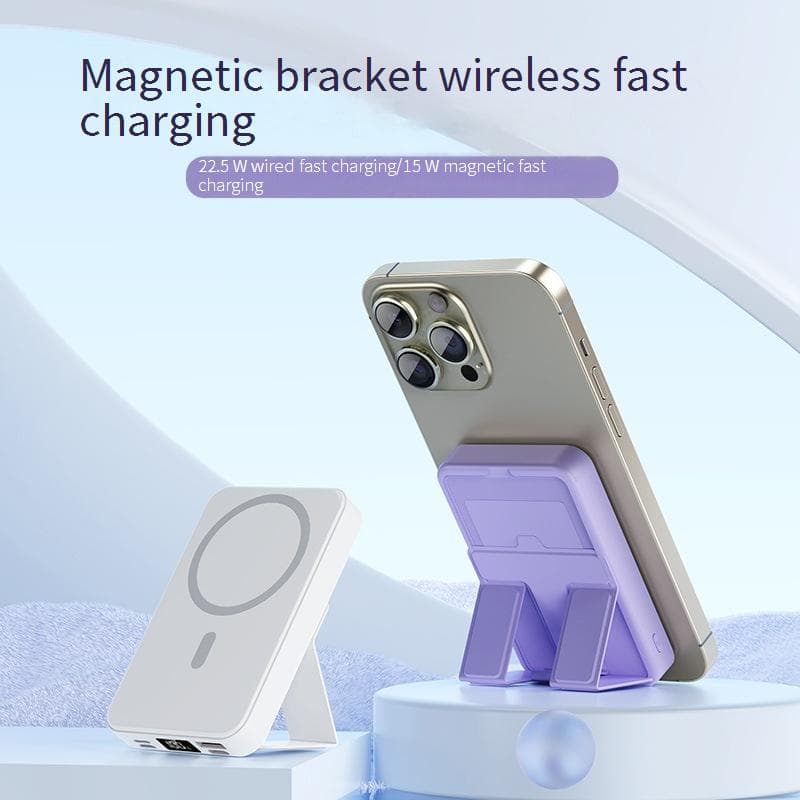 Mobile Phone Accessories Compact Magnetic Wireless Charging Super Fast Charging 10000 MAh Power Bank Bracket Mobile Power Supply