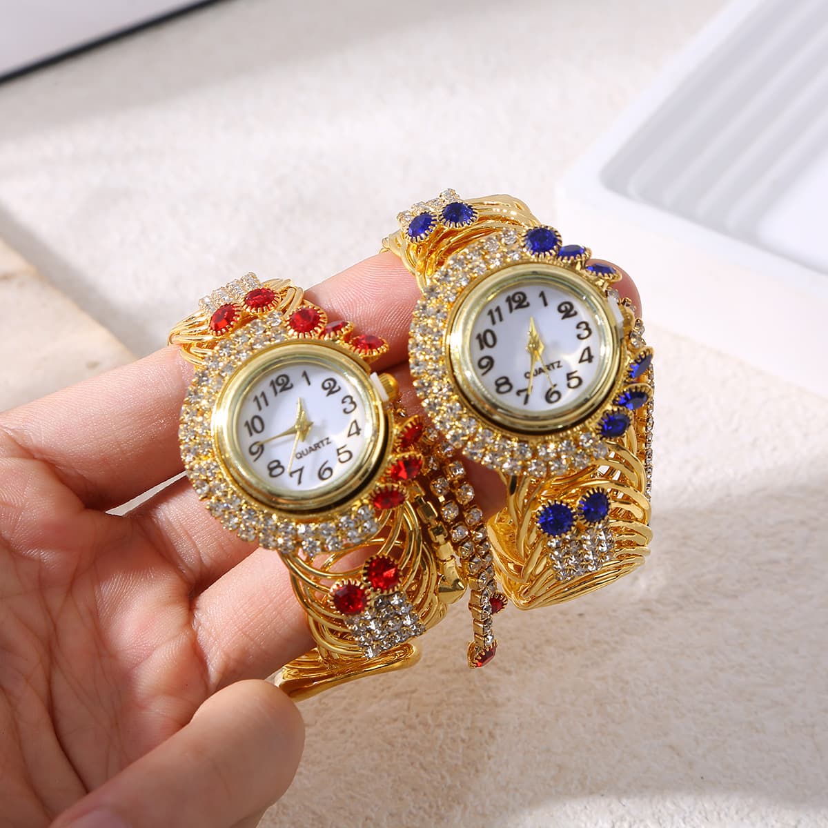 New Women's Tassel Bracelet Full Diamond Quartz Watch Trendy High-end Feel