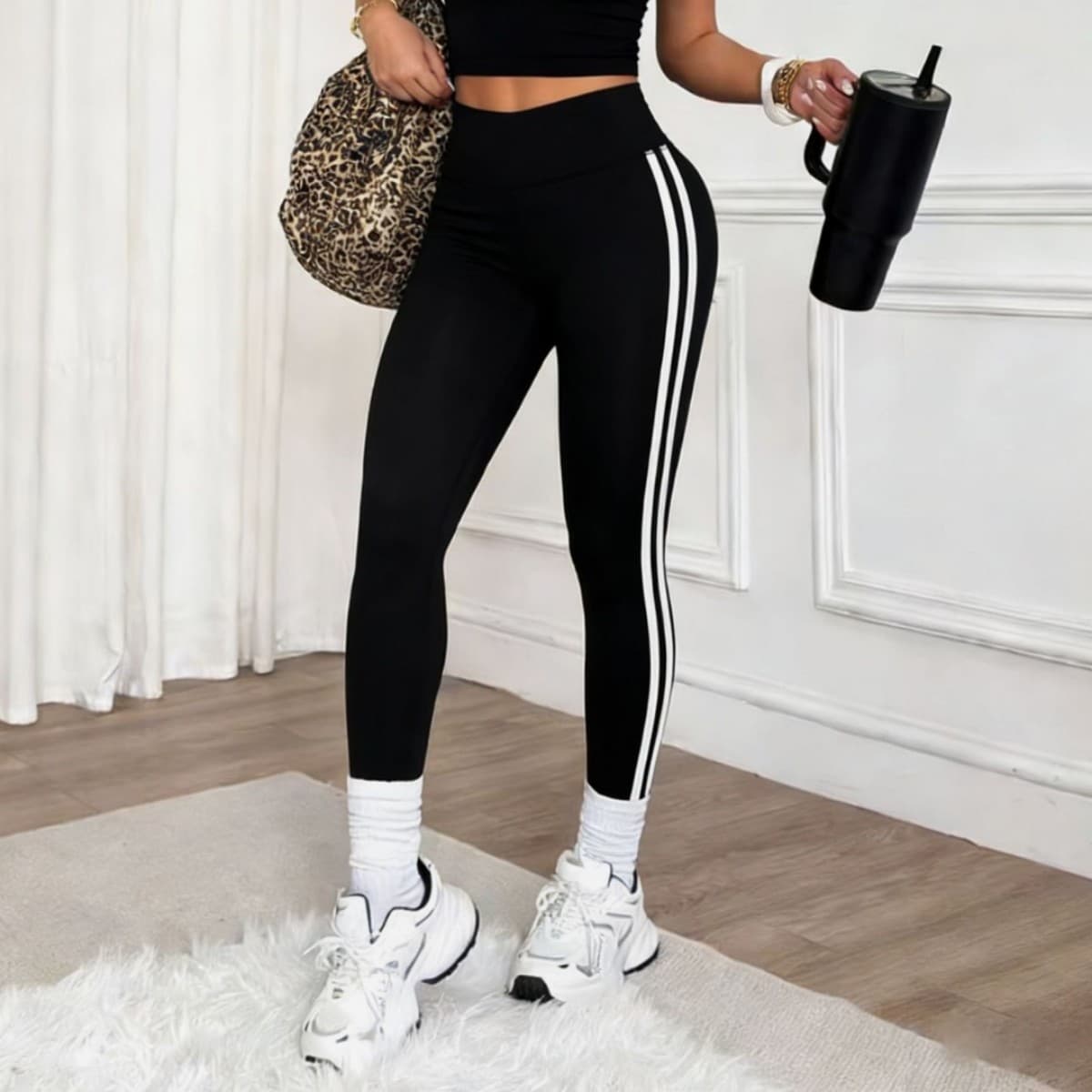 Women's Clothing High-Waisted Slim-Fitting Yoga Pants Skin-Friendly Bare Skin Feel High Elasticity European And American Style Sports Outdoor Fabric