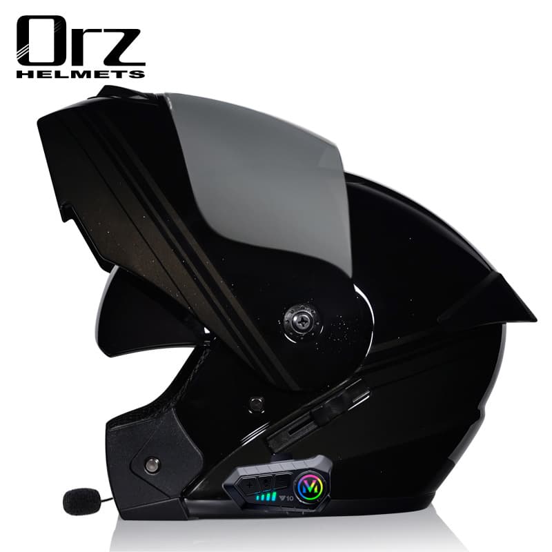 Motorcycle Accessories & Parts Bluetooth Helmet Men's and Women's Flip Up Helmet Personality Cool Double Lens Summer Internet Celebrity Hat