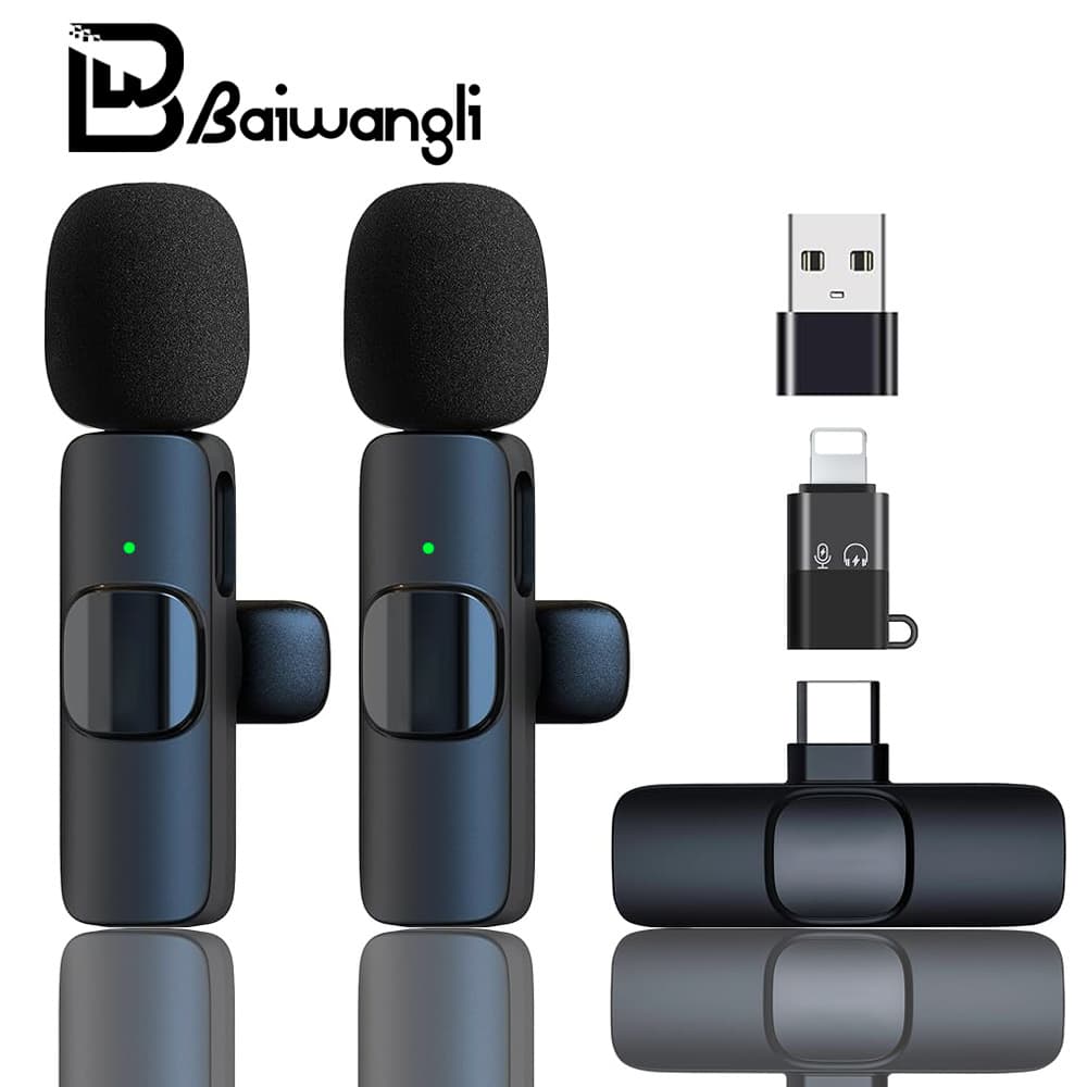 wireless collar clip microphone karaoke live broadcast Bluetooth microphone one-to-two collar clip microphone
