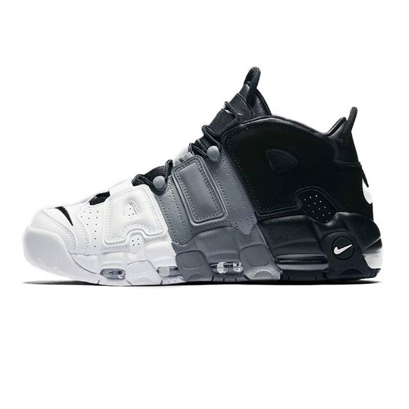 Chaussures de basket-ball Hommes Nikes Airs More Uptempo 96 Total Scottie Pippen Blanc Varsity Rouge Vert Multi Noir Bulls Université Bleu Femmes Ba