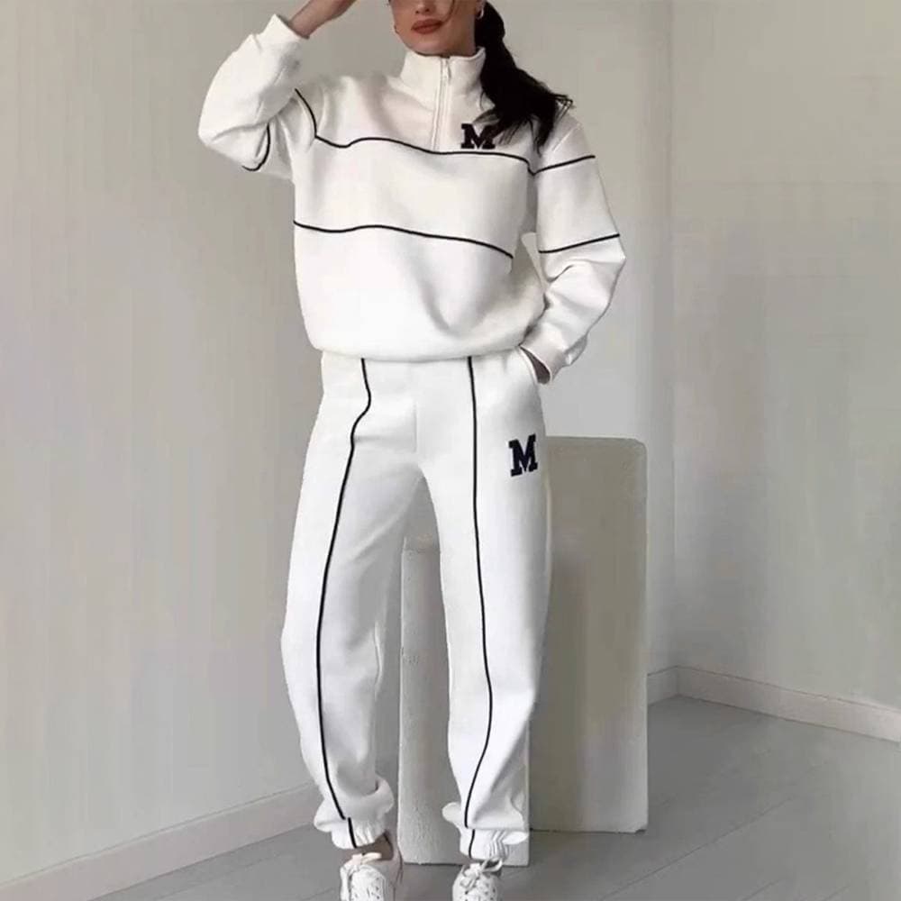 Women's Clothing loose casual fashion long sleeved letter printed sweater suit ins