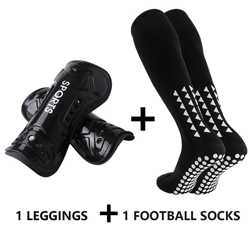 Adult thickened over knee long football socks leg pads set men's and women's adhesive non-slip socks