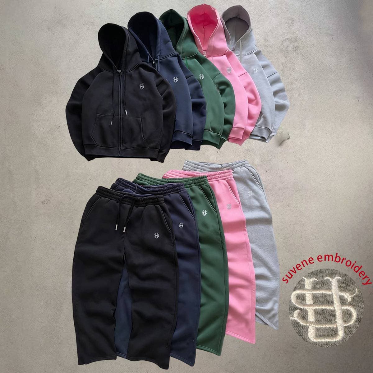 Retro Y2K Hip-hop Street-style Zip-up Pants Loose Solid Color Casual Athletic Trousers For Men And Women Stretch Waist Sweatpants